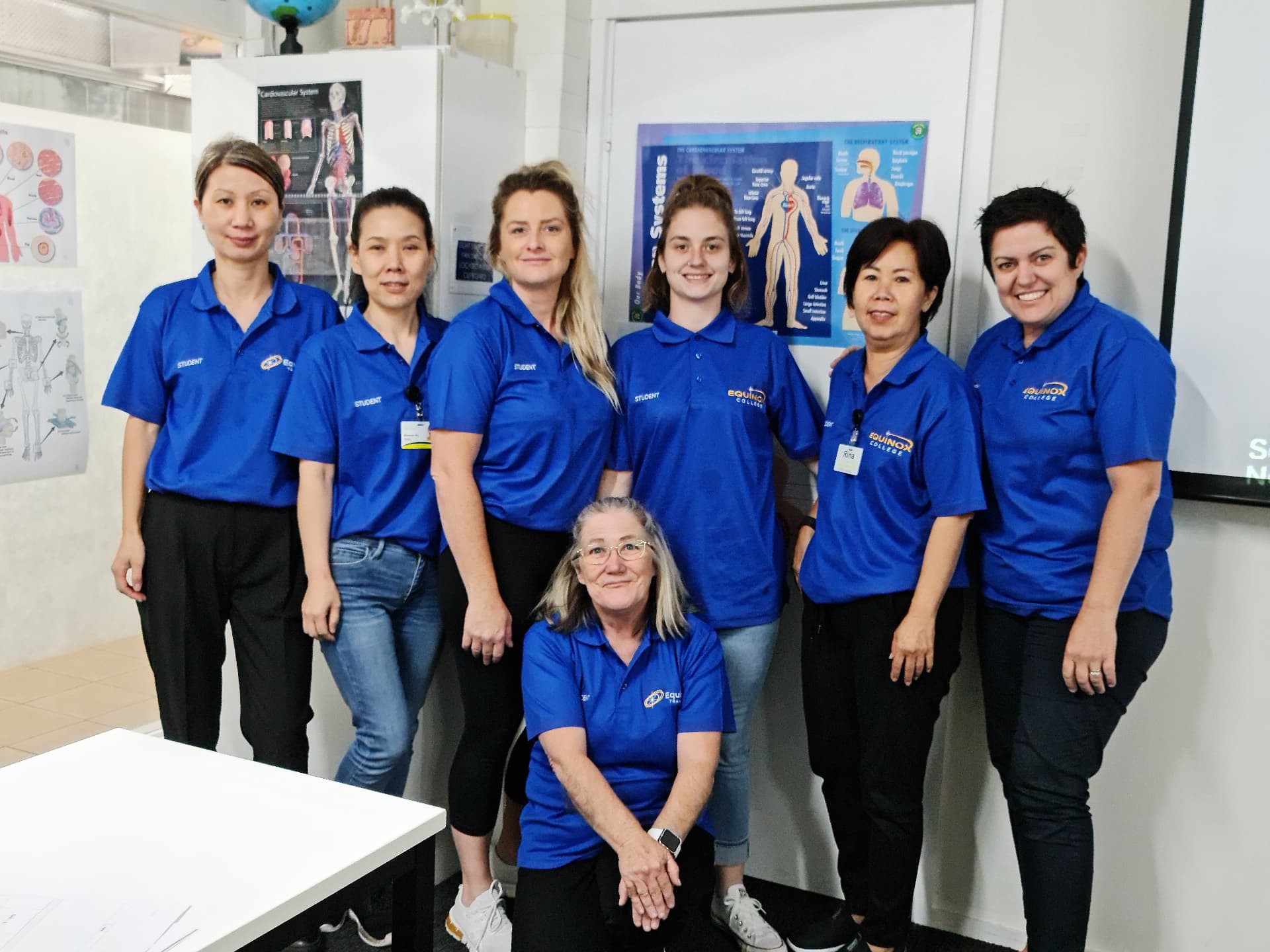 Equinox College students in a training room