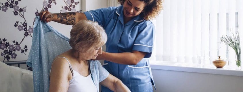 Aged Care Courses Online Australia - Support Worker Looking After Elderly Women