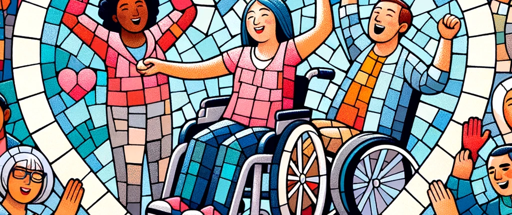mosaic of people with disability