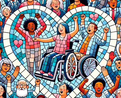 mosaic of people with disability