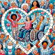 mosaic of people with disability